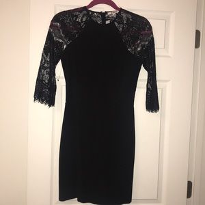 black lace top B.B. Dakota dress